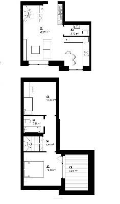 Двухуровневая 70.76 м² в ЖК Белый Шоколад.Center от застройщика, с. Белогородка