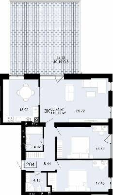 3-кімнатна 110.1 м² в ЖК City Lake від 19 500 грн/м², с. Шевченкове