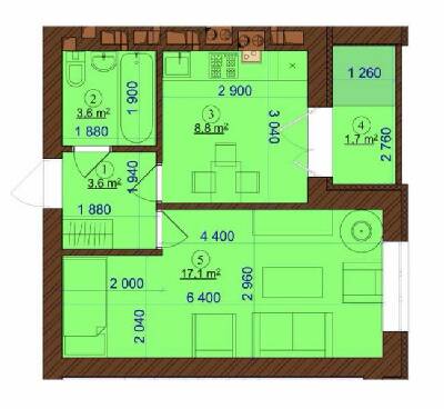 1-комнатная 34.8 м² в ЖК Барвиха от застройщика, г. Ирпень