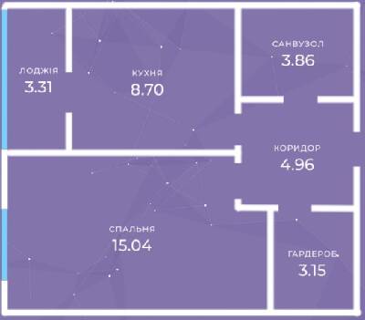 1-комнатная 39.02 м² в ЖК Rococo viol от 20 550 грн/м², г. Ирпень