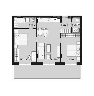 2-кімнатна 69.56 м² в ЖК PARKTOWN від 19 500 грн/м², смт Гостомель