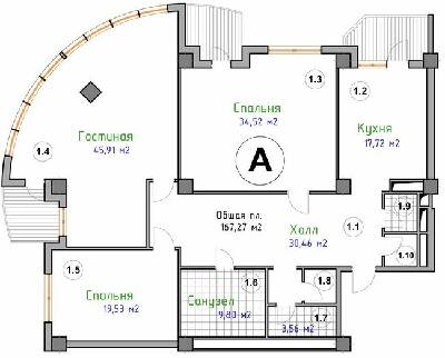 3-кімнатна 167.27 м² в ЖК Адмірал від 28 900 грн/м², Миколаїв