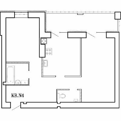 2-кімнатна 61.2 м² в ЖК Концепт від 18 000 грн/м², Миколаїв