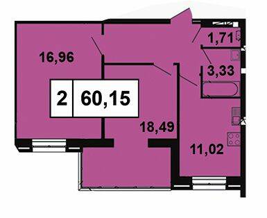 2-кімнатна 60.15 м² в ЖК Грандбуд від 15 500 грн/м², Миколаїв