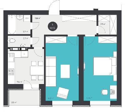 2-кімнатна 65.9 м² в ЖК 3V Volkova від 15 950 грн/м², Кропивницький