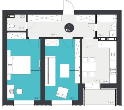 2-кімнатна 66.24 м² в ЖК 3V Volkova від 15 950 грн/м², Кропивницький