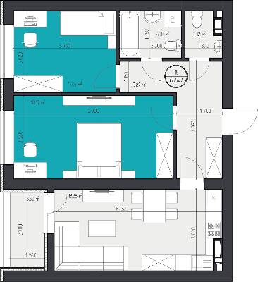 2-комнатная 67.47 м² в ЖК 3V Volkova от 18 200 грн/м², Кропивницкий