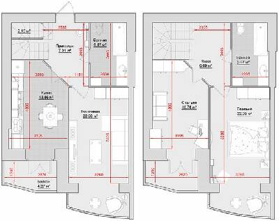 Двухуровневая 116 м² в ЖК на ул. Троицкая, 74 от 18 650 грн/м², г. Кременчуг