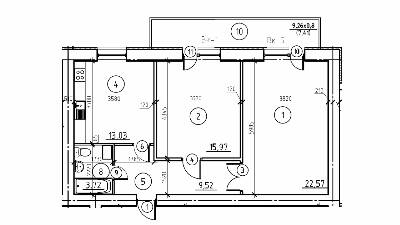 2-комнатная 72.78 м² в ЖК Эспланада от 11 542 грн/м², Сумы