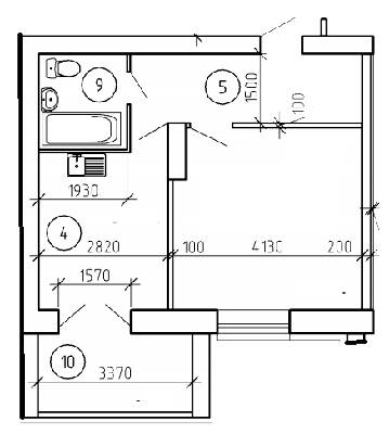 1-кімнатна 43.37 м² в ЖК на вул. Праці, 1 від 11 950 грн/м², Суми