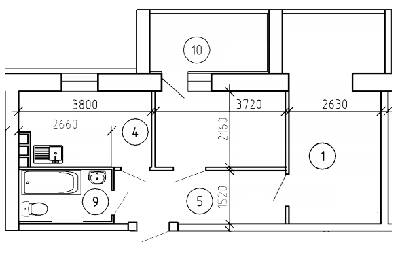 2-комнатная 48.62 м² в ЖК на ул. Труда, 1 от 12 200 грн/м², Сумы