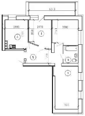 3-кімнатна 75.97 м² в ЖК на вул. Праці, 1 від 12 500 грн/м², Суми