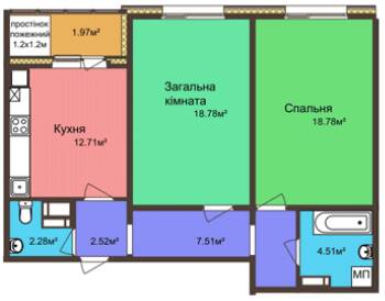 2-кімнатна 69.06 м² в ЖК на вул. Параджанова, 7 від 13 000 грн/м², с. Розсошенці