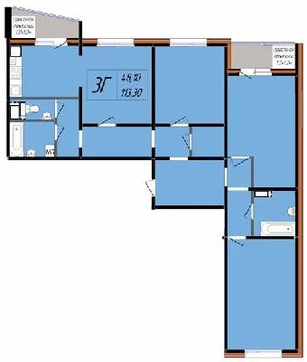 3-комнатная 113.3 м² в ЖК Затишний от 14 500 грн/м², Полтава