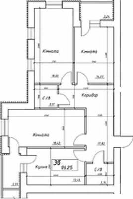 2-комнатная 96.25 м² в ЖК на ул. Интернационалистов, 1 от застройщика, Сумы