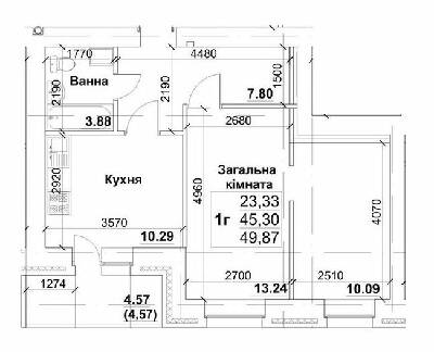 1-кімнатна 49.87 м² в ЖК на вул. Інтернаціоналістів, 35/1-35/5 від 11 100 грн/м², Суми