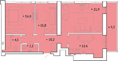 3-комнатная 82 м² в ЖК Spectrum от 14 650 грн/м², Ровно