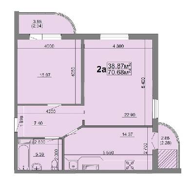 3-кімнатна 70.68 м² в ЖК на вул. Благовісна, 210 від 11 800 грн/м², Черкаси