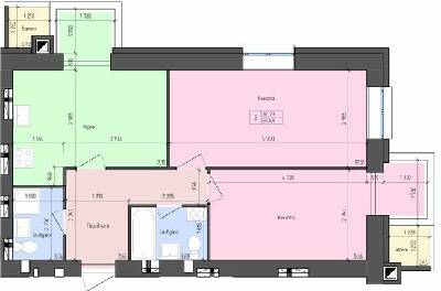 2-кімнатна 65.48 м² в ЖК Eco House від 13 100 грн/м², Рівне