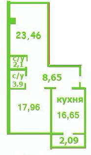 2-комнатная 74.84 м² в ЖК на ул. Жабинского, 2Д, 2В, 2Г, 2Е от 10 500 грн/м², Чернигов