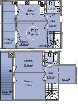 Дворівнева 92.59 м² в ЖК Imperial Park Avenue від 16 600 грн/м², Чернівці