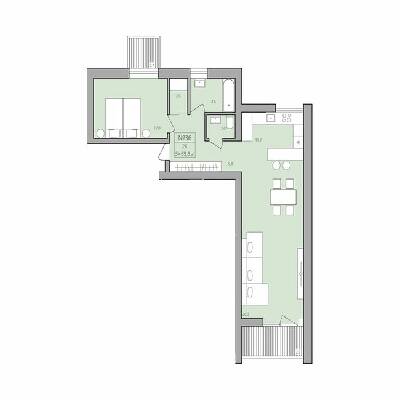 2-комнатная 69.8 м² в ЖК ЭкоДом от 11 500 грн/м², с. Петриков