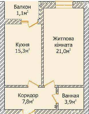 1-кімнатна 49.1 м² в ЖК Сонячне містечко від забудовника, Чернівці