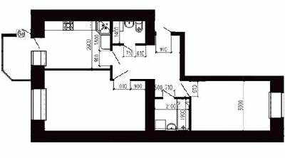 2-комнатная 66.96 м² в ЖК на вул. Київська / вул. Тарнавського от 15 400 грн/м², Тернополь