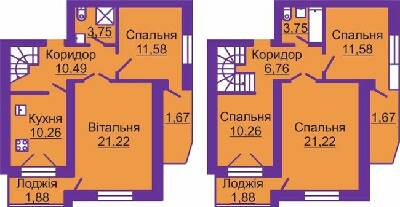 Дворівнева 117.97 м² в ЖК Шевченківський гай від забудовника, с. Гаї-Шевченківські