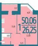 1-комнатная 50.06 м² в ЖК Левада от 8 000 грн/м², Хмельницкий