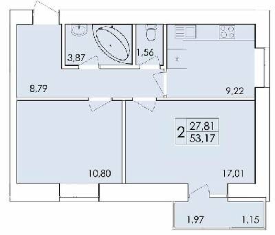 2-кімнатна 55.17 м² в ЖК Ранкове Family від 10 100 грн/м², Хмельницький