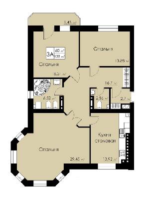 3-комнатная 103 м² в ЖК Марко Поло от 26 100 грн/м², с. Крыжановка