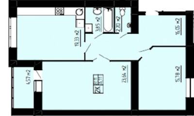 2-кімнатна 81.11 м² в ЖК Амстердам від 15 700 грн/м², Хмельницький