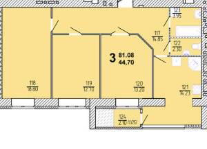 3-комнатная 83.6 м² в ЖК Амстердам от 16 000 грн/м², Хмельницкий