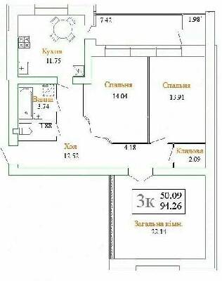 3-кімнатна 94.26 м² в ЖК на вул. Плоска, 23/1 від 16 700 грн/м², Хмельницький