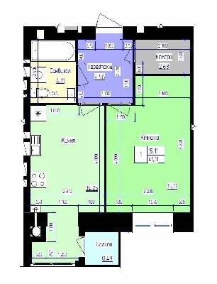 1-комнатная 41.11 м² в ЖК Парковый Лайф от 12 800 грн/м², г. Волочиск