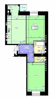 2-комнатная 70.83 м² в ЖК Парковый Лайф от 14 500 грн/м², г. Волочиск