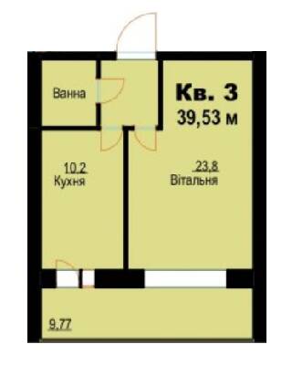 1-кімнатна 39.53 м² в ЖК на вул. Молодіжна, 26 від 9 000 грн/м², м. Кам`янець-Подільський