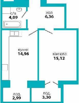 1-комнатная 45.17 м² в ЖК Квартал Виноградний от 12 550 грн/м², Ивано-Франковск