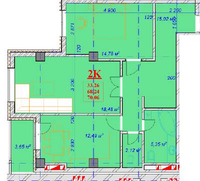 2-комнатная 70.06 м² в ЖК на ул. Независимости, 146А от 15 000 грн/м², Ивано-Франковск