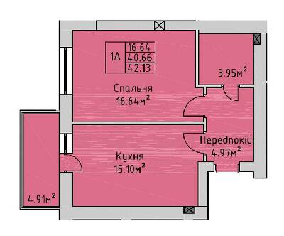 1-кімнатна 42.13 м² в ЖК на Німецькому озері від 8 800 грн/м², с. Загвіздя