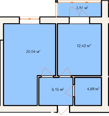 1-кімнатна 45.2 м² в ЖК Сонячний від 10 650 грн/м², м. Калуш