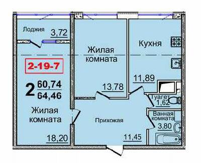 2-комнатная 64.46 м² в ЖК Тридцать седьмая жемчужина от 18 150 грн/м², Одесса