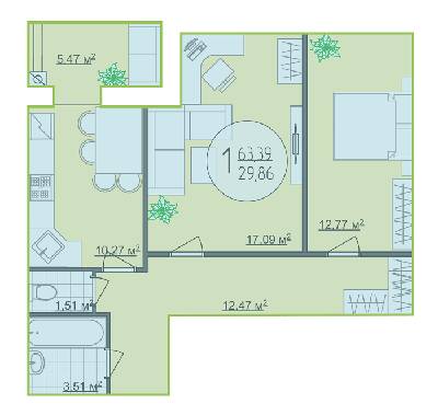 2-комнатная 63.39 м² в ЖК Кемпинг Сити от 12 700 грн/м², пгт Стрижавка