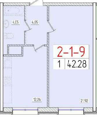 1-комнатная 42.28 м² в ЖК Пятьдесят шестая жемчужина от 17 350 грн/м², Одесса