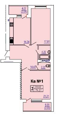 2-кімнатна 79.27 м² в ЖК Перемога від 29 150 грн/м², Одеса