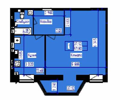 1-комнатная 59.6 м² в ЖК Парус от 16 450 грн/м², г. Черноморск