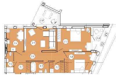 2-комнатная 95.08 м² в ЖК Forum Apartments от 47 850 грн/м², Львов