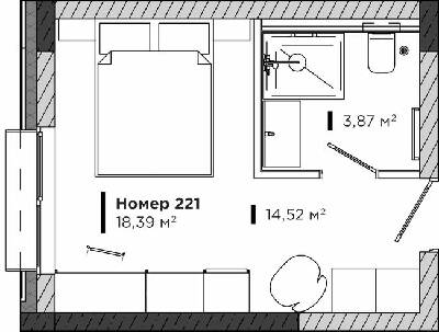 1-кімнатна 18.39 м² в Апарт-комплекс LEV CITY від 84 350 грн/м², Львів