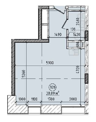 1-кімнатна 38.09 м² в Апарт-комплекс Kristal Plaza від 63 550 грн/м², Львів